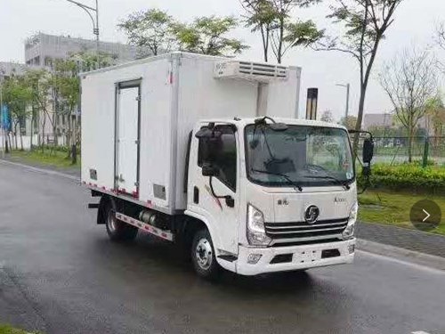 陜汽德龍國(guó)六4.2米冷藏車上市\(zhòng)濰柴130馬力配置高端！