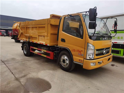 凱馬國六壓縮對接垃圾車地下室建筑垃圾轉(zhuǎn)運專用，整車高度不超過2.2米
