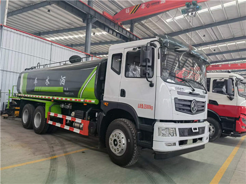國六東風(fēng)T5后雙橋20方綠化噴灑車，可加裝霧炮