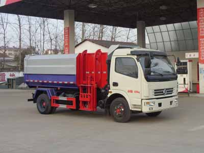 國(guó)五東風(fēng)多利卡掛桶垃圾車(chē)